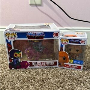 Funko Pop Skeletor on Panthor and He-Man Set